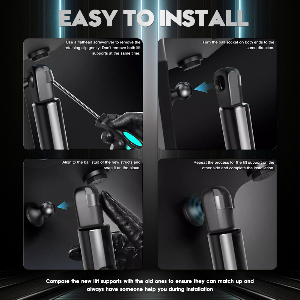 2Pcs For Toyota Prius 2010-15 Rear Hatch Tailgate Lift Support Gas Shock Struts