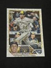 2023 Topps Series 1 CHRISTIAN YELICH Collectors Super Box Silver Foil Board #192