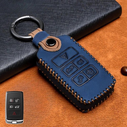 Genuine Leather Car Key Fob Case Cover For Land Rover Range Rover Sport Evoque - Picture 4 of 9