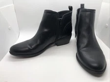 G by Guess Womens Tammie Ankle Bootie Size 8.5 Black Faux Leather Side Zip Boot