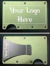 ARMY GREEN ENGRAVED SLIM MINIMALIST WALLET | EXPANDABLE WALLET ENGRAVED WALLET