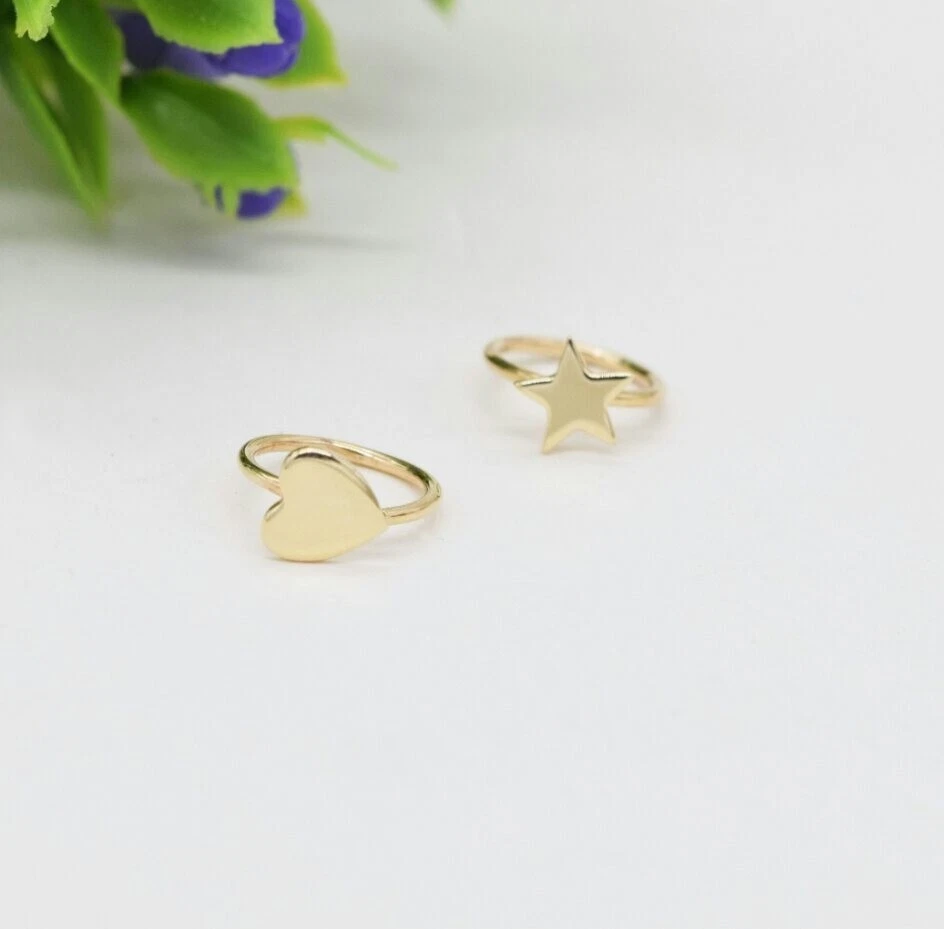 14K Solid Gold Bendable Hoop Nose Ring Tragus Helix Lip Jewelry Body Piercings. - Image 4 of 4