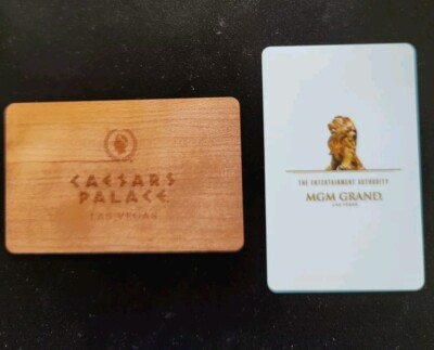 CAESARS PALACE (WOOD) & MGM GRAND VEGAS HOTEL room key cards