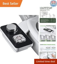 Adjustable Water Pressure Bidet Attachment for Enhanced Bathroom Hygiene - Black