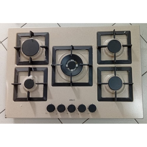 CON DIFETTI - ELLECI o-PGSP75151CS PIANO COTTURA 75CM 5 FUOCHI A GAS AVENA - Foto 4 di 5