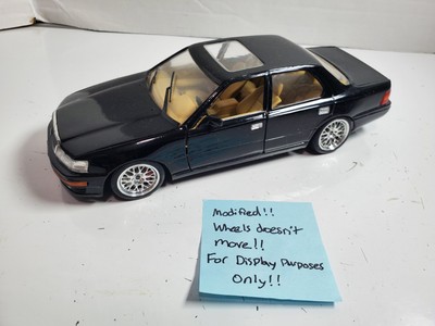 MODIFIED - Road Tough 1989 Lexus LS400 Black Diecast 1:18 Scale