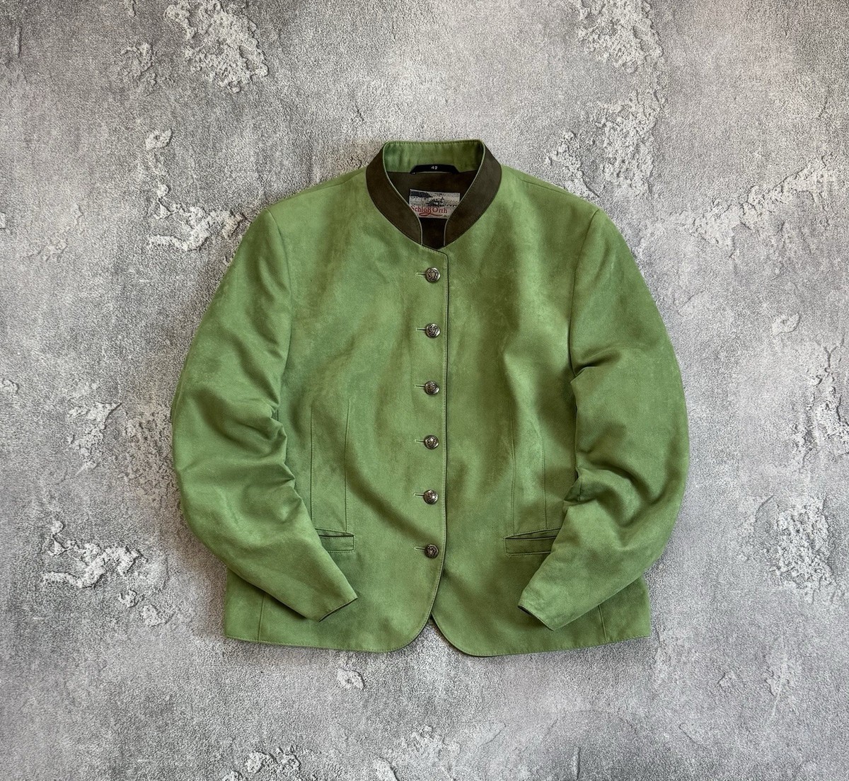 Schlob Orth By Allwerk 42size Button Up Blazer Jacket Style Suede