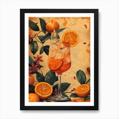 Aperol Spritz Kunstdruck 131 Art Pri gerahmt Wandbild Poster Leinwanddruck Bild