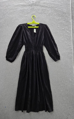 GAP Women Dress S Black Fairy Grunge Witchy Fit & Flare Midi NWT
