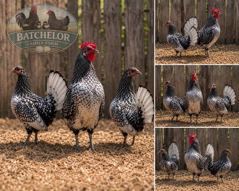 5  Silver Sebright Hatching Eggs-Pure-bred