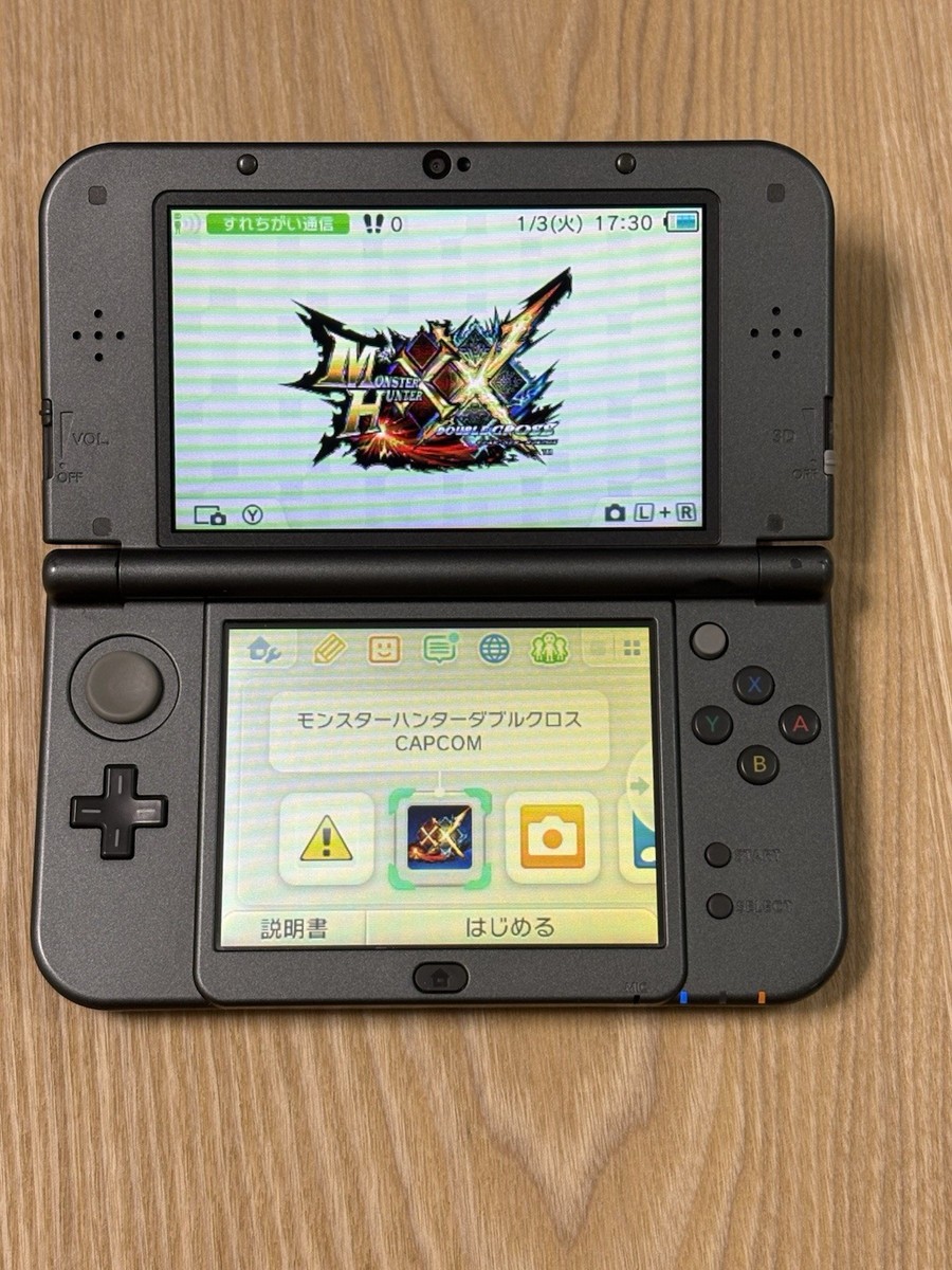 New Nintendo 3DS LL XL Top IPS Console Black Tested Working Japan