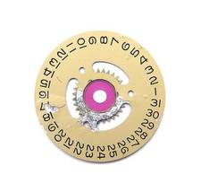 Genuine Rolex 2135 Caliber Midsize Open 6 Beige Date Wheel Disc for Ladies Watch