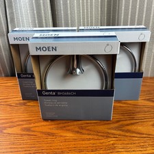 Lot of 3 MOEN Wall Mounted Genta Towel Ring in Chrome Finish BH3686CH NEW