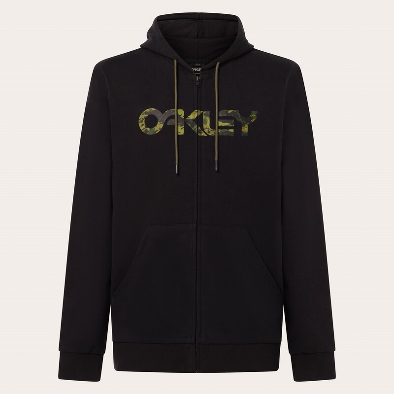 Sweat à capuche OAKLEY Teddy Full Zip Hoodie noir en polaire pour homme