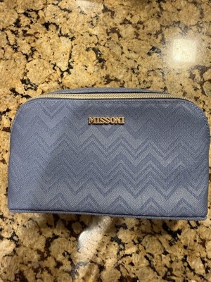 Missoni X Delta Toiletry Travel Case  Blue Chevron Design Bag NEW Sealed 