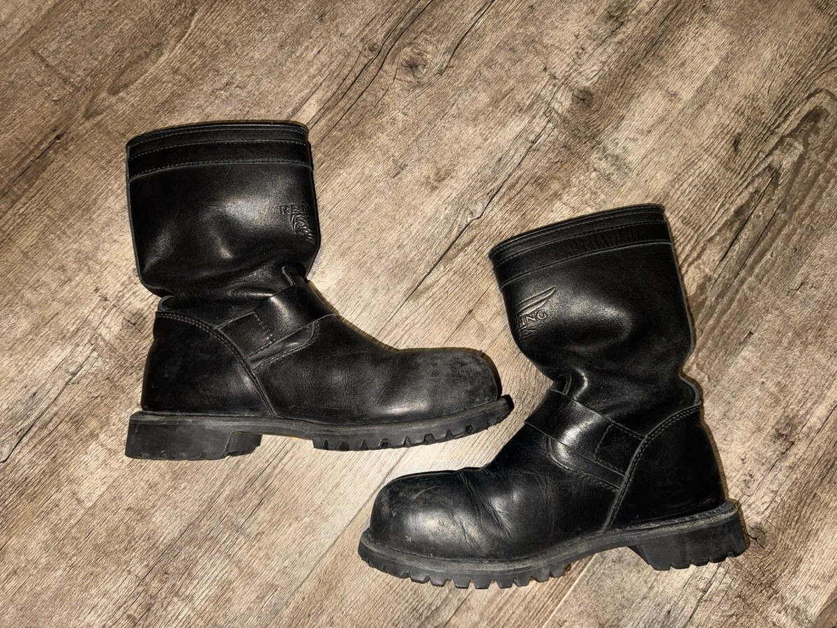Red Wing 988 Black Steel Toe Engineer Motorcycle Biker Riding