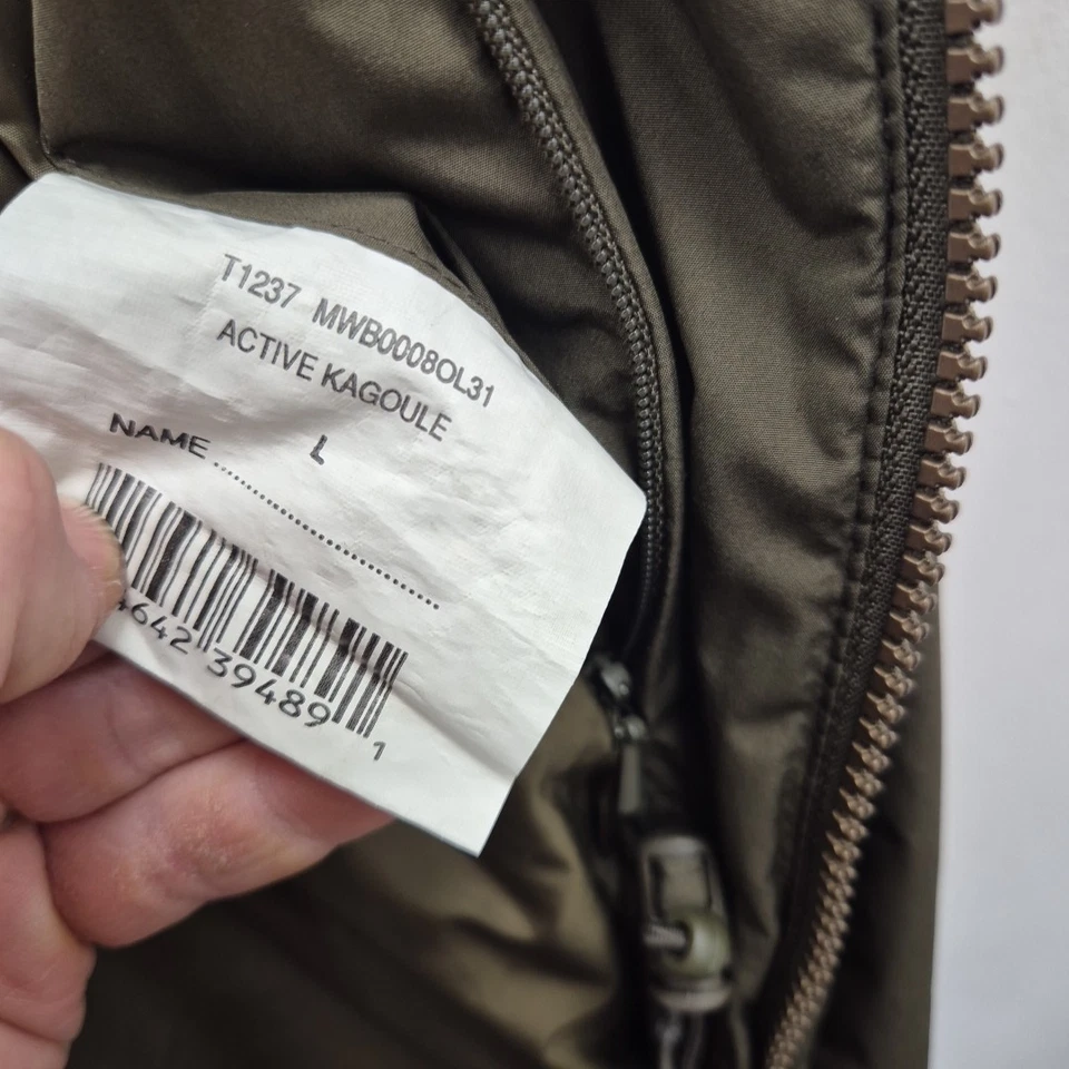 Barbour Kagoule Waterproof Breathable Lightweight Hooded Khaki Rain Jacket Large - Image 4 of 4