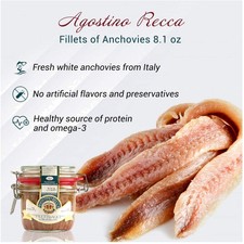 Fresh White Anchovies in Olive Oil - Wild Caught Fish 8.1 oz