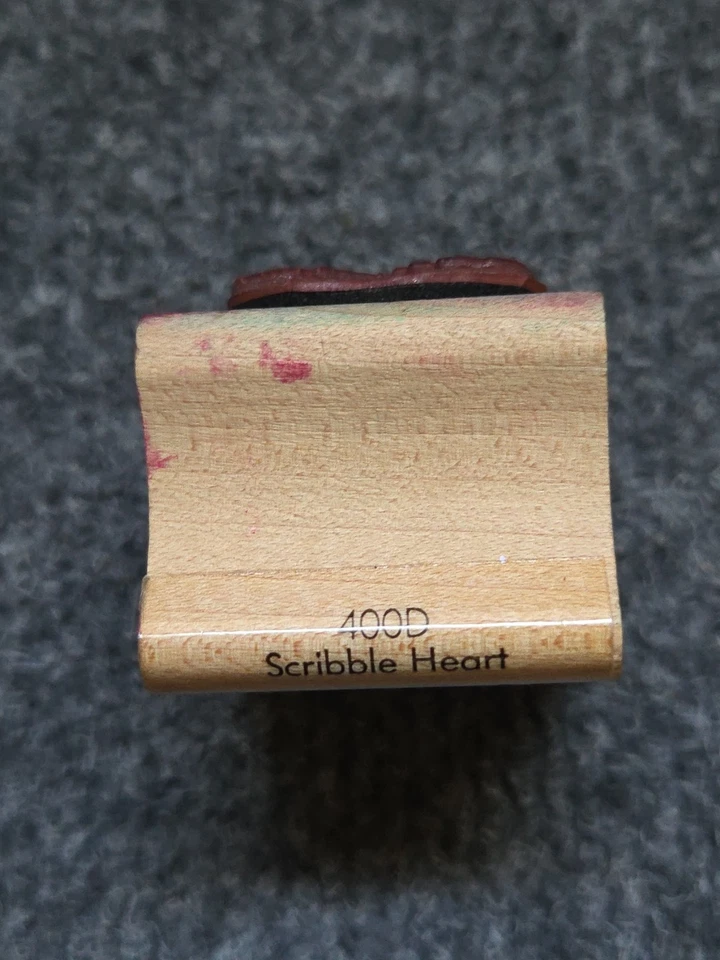 All Night Media Scribble Heart rubber stamp 400D 1990 - Image 2 of 4