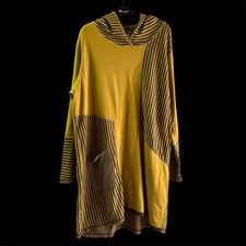 Women's Iridium 100% Pima Cotton Long Sleeve Tunic Dress with Hood Size 2X