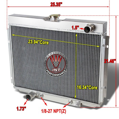 #ad 3 Row Radiator For 1967 1970 Ford Mustang Fairlane Torino Mercury Cougar XR7 V8 $144.95