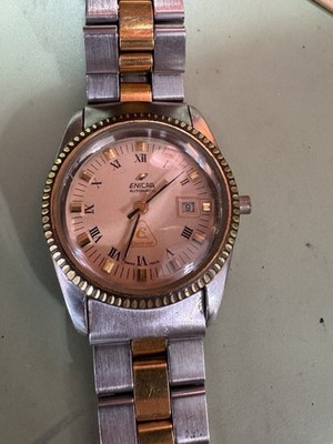 Enicar Women's Automatic Watch Two Tone.  Not Working Sold as Is.