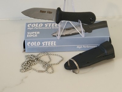Cold Steel Super Edge 2'' Serrated Fixed Blade Knife w/ Sheath 42SS *NEW IN BOX*