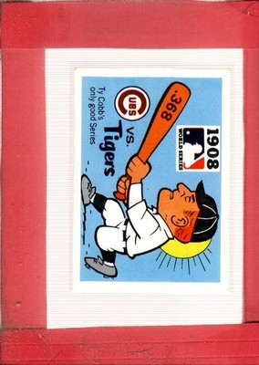 1971 Fleer Laughlin World Series Black Backs #6 1908 - Cubs vs. Tigers  ID:72906