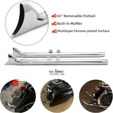 42" Fishtail Exhaust Pipes Mufflers Slip on For Harley Touring 1995-2016 Nice