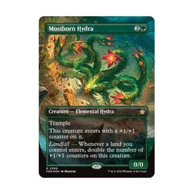 WotC Foundations Mossborn Hydra (Rahmenlos) (Mana-Folie) (R) (Folie) NM