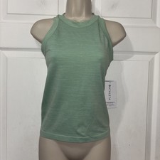 NWT 49 Athleta Renew Seamless Ribbed Racerback Tank Green Sz S Unstinkable