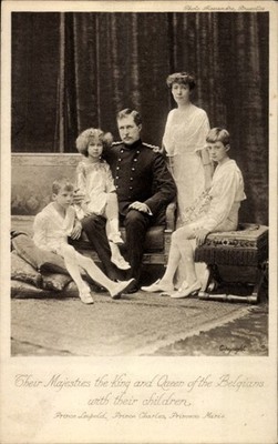 Ak König Albert I. von Belgien, Elisabeth Gabriele in Bayern,... - 4554842