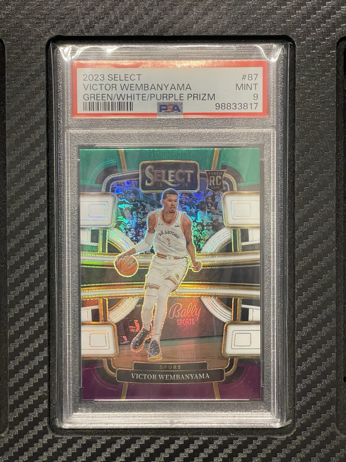 2023 PSA 9 Victor Wembanyama RC #87 Green White Purple Prizm Concourse Select