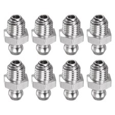8pcs 304 Stainless Steel Straight Hydraulic Grease Fitting M8x1 Thread