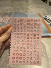 Autocollants Holographiques Kawaii Animaux & Gourmandises A2 10x15cm Neuf
