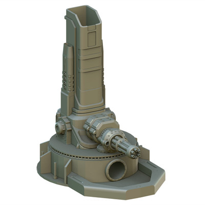 Crab Miniatures - Sci-Fi Dice Towers - Cannon - DnD/TTRPG/Rollenspiel/Wargames