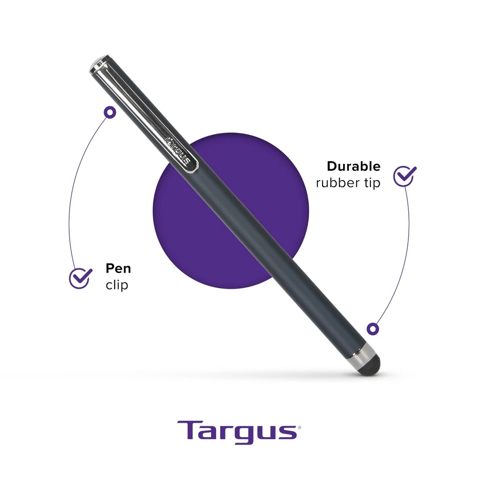 Targus Stylus Pen for Touchscreen Devices Note Taking Drawing iPad iPhone Black - Image 4 of 4