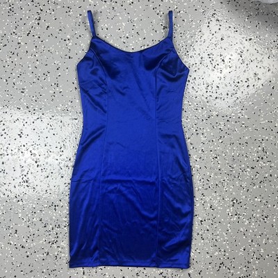 Iris royal blue Color Fancy dress M Stretch Fabric Medium sleeveless 