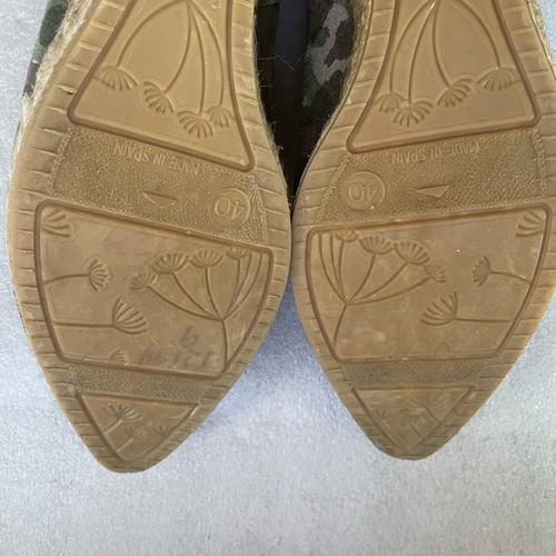Eric Michael Schuhe Damen EU 40 Camouflage Wildleder Keilabsatz Espadrille Handarbeit Slipper - Bild 11 von 12