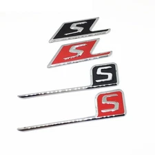 Premium Trunk Lid S Letter Emblem For MB GT C63S E63S Rear Tailgate Badge Chrome