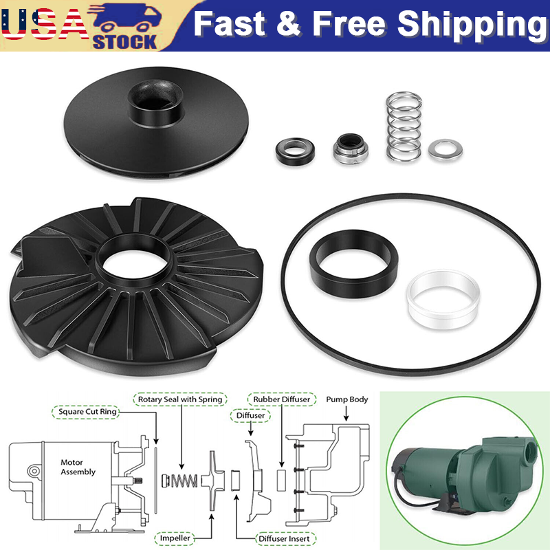 023705 Water System Repair Kit For 2 HP Lawn Sprinkler Irrigation Pump