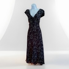 Chaps By Ralph Lauren Dress Size 10 Fits Like 8 Blue Floral 90’s Y2K Gorgeous