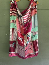 HUGE Vintage SCARF Very Colorful HORSES