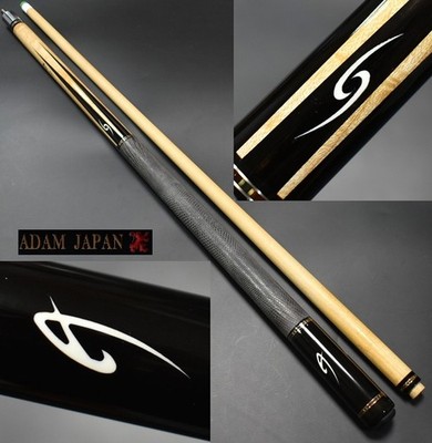 オールドAdam Cue Vintage LEGEND Adam Cue Ebony 6-Point Twin Joint TSJ Leather Pool