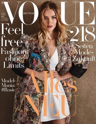 ROSIE HUNTINGTON Vogue Magazine Germany August 2016 Stella Maxwell IRINA SHAYK