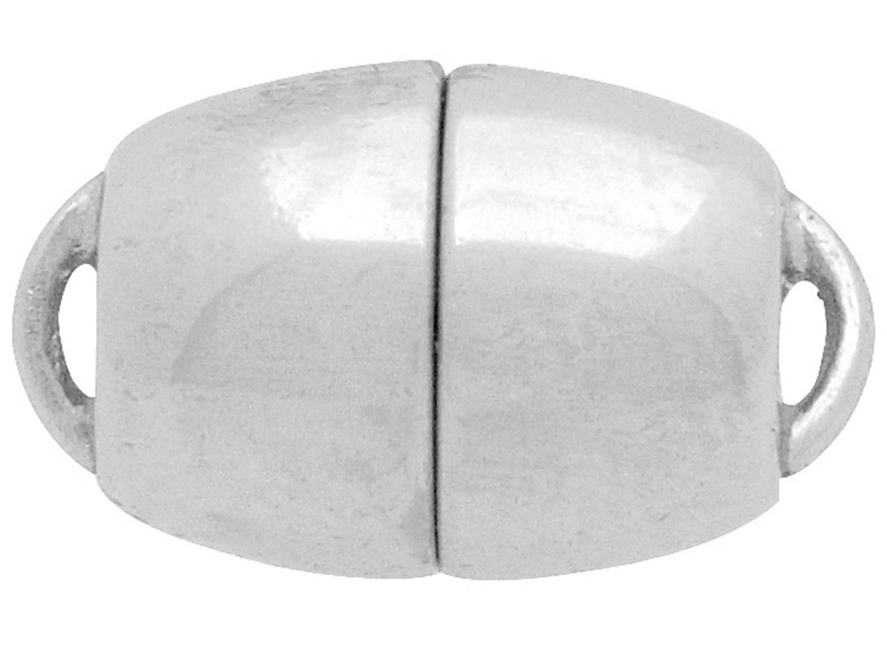 Sterling Silver Magnetic Clasp 7mm X 10mm Barrel Shape