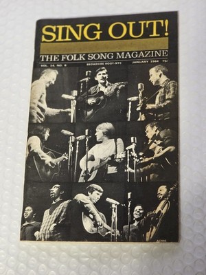 Sing Out Jan 1964 Folk Magazine Pete Seeger Woody Guthrie  Issue Vol 14 No. 6