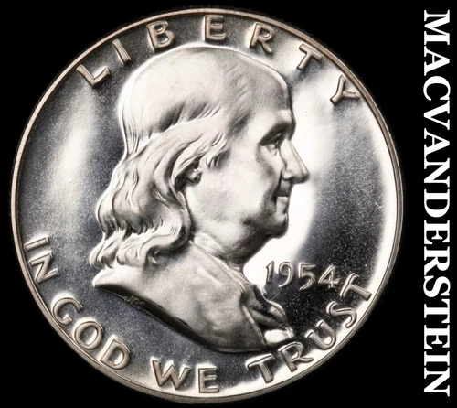 1954 Franklin Half Dollar- Silver- Choice Gem Proof Cameo Luster #J2761