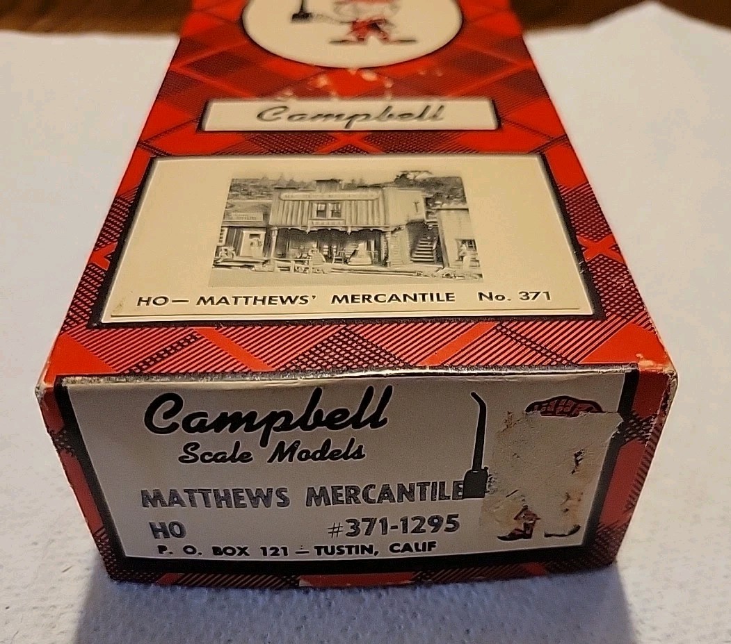 Vtg.Campbell Scale Models 371 - 1295 HO Scale Matthews Merchantile Building Kit