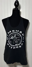 Gymshark Legacy Stringer Tank Top Slim Fit Men's Size Small Black White Training